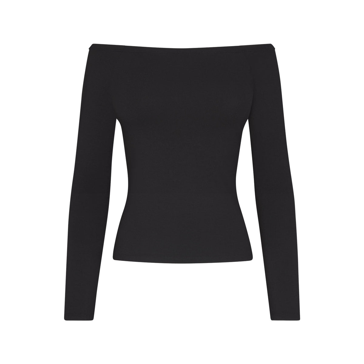 SMOOTH LAYERS OFF THE SHOULDER TOP | OBSIDIAN
