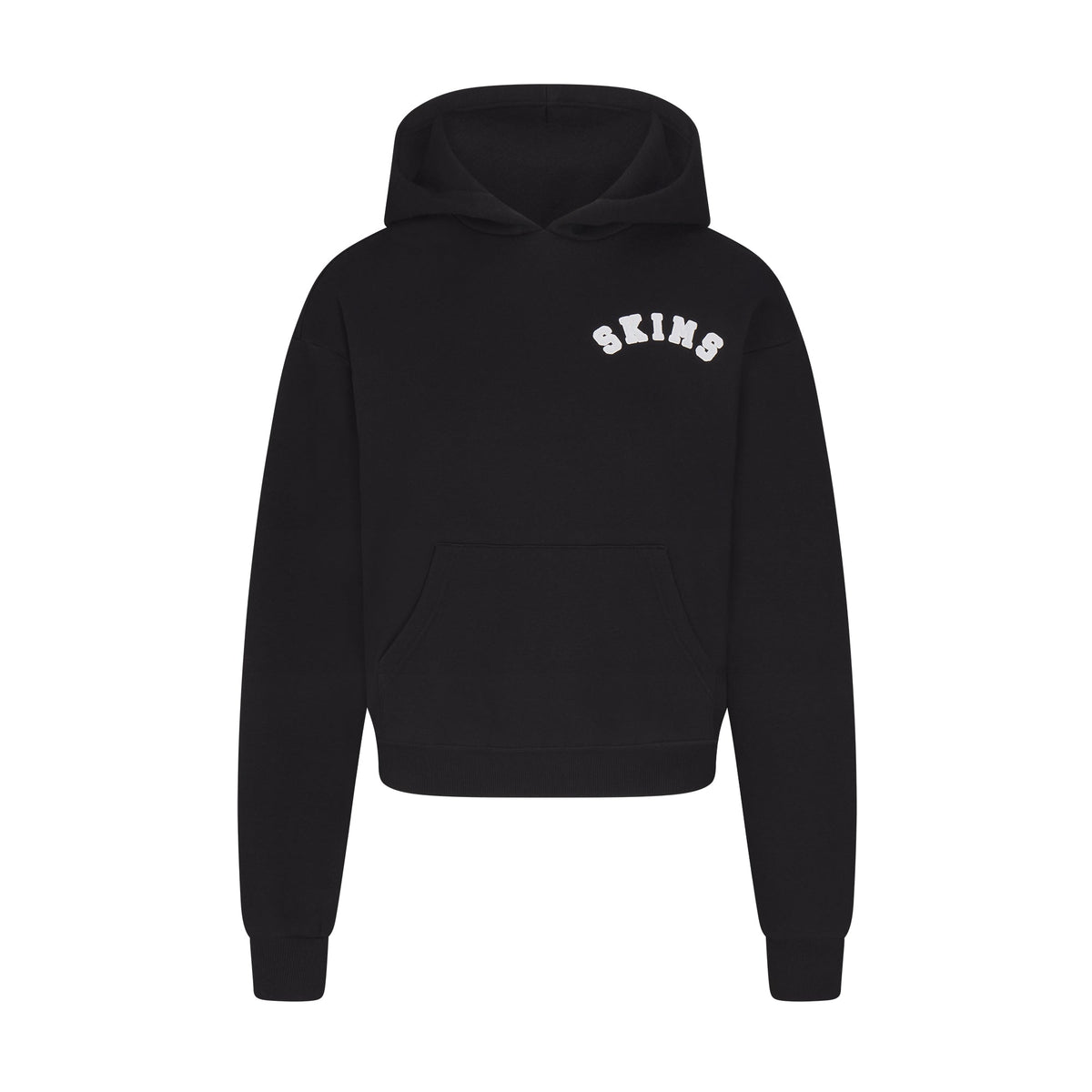 COTTON FLEECE CLASSIC HOODIE | ONYX SNOW ARCHED SKIMS LOGO