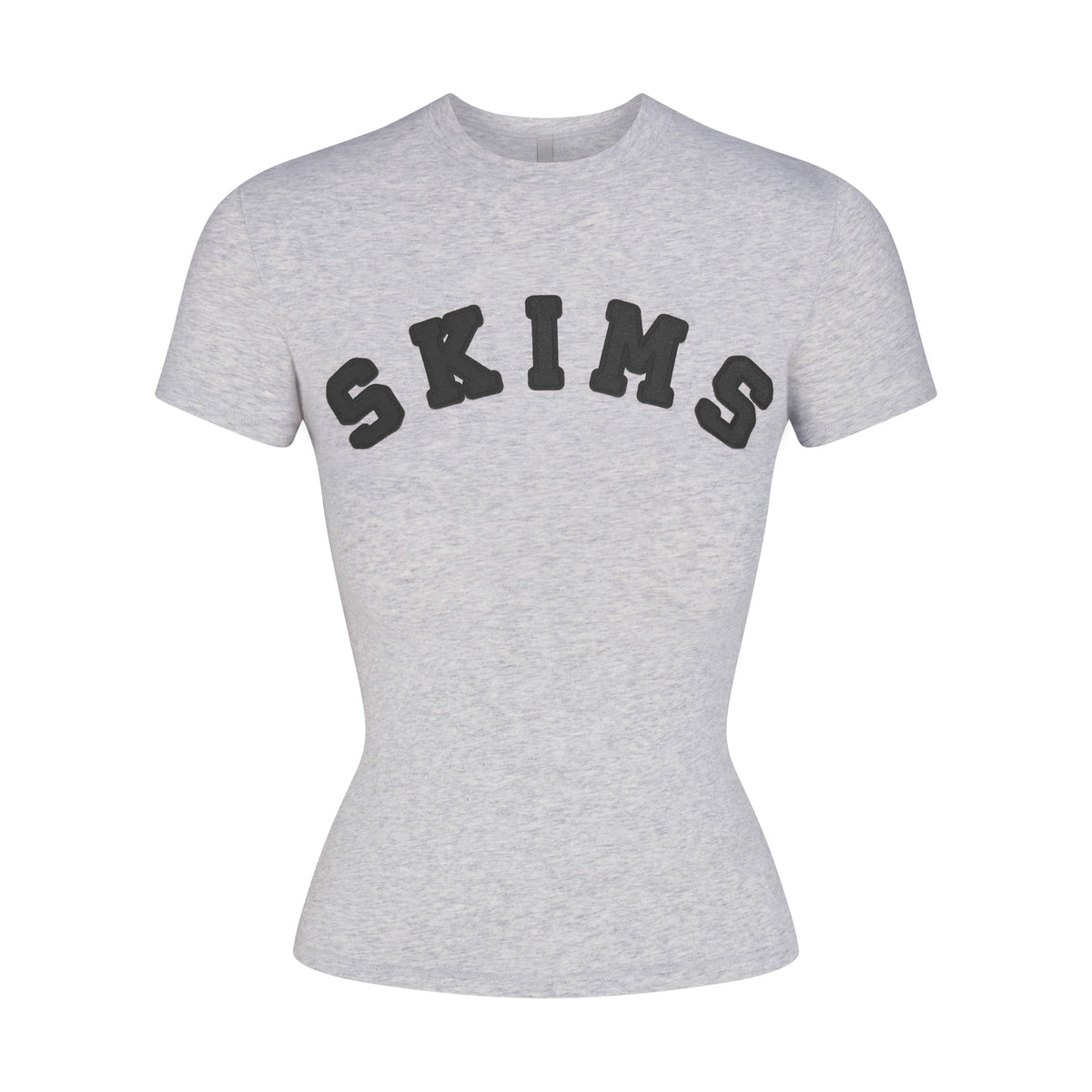 COTTON JERSEY LOGO T-SHIRT | LIGHT HEATHER GREY WITH ONYX LOGO