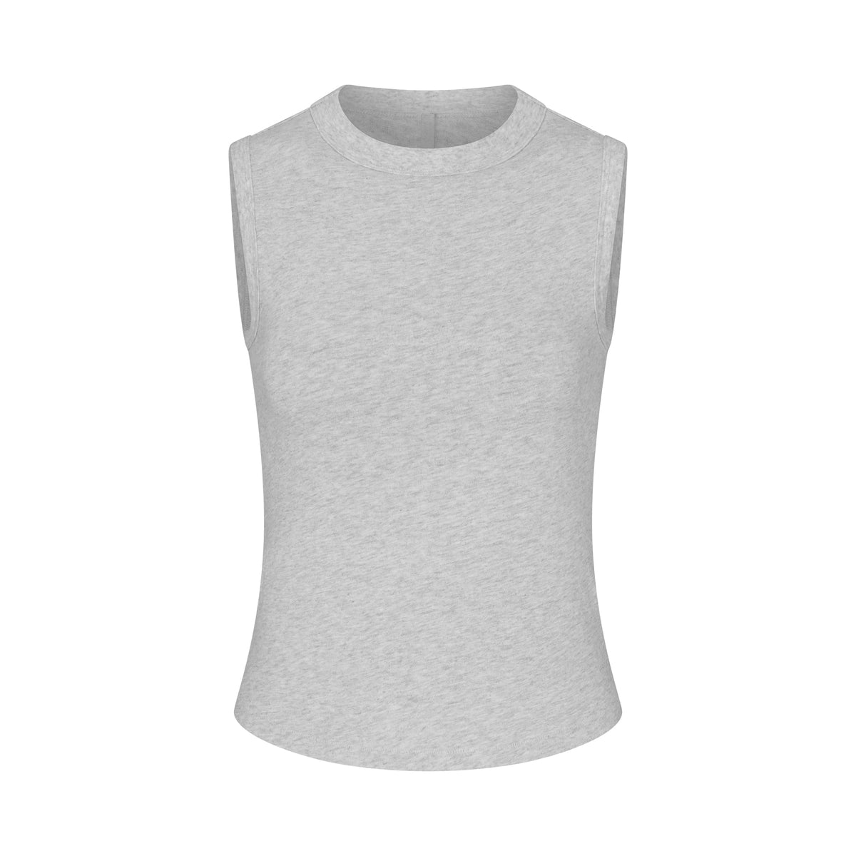 WORN IN JERSEY HIGH CREW TANK | LIGHT HEATHER GREY
