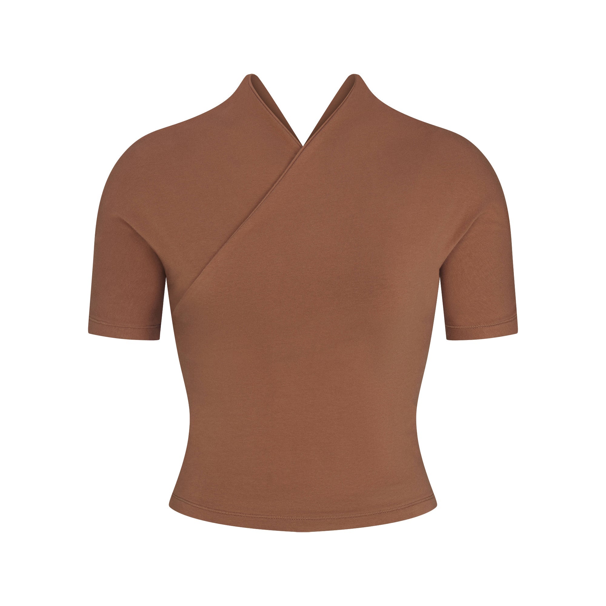 COTTON JERSEY WRAP TOP | JASPER