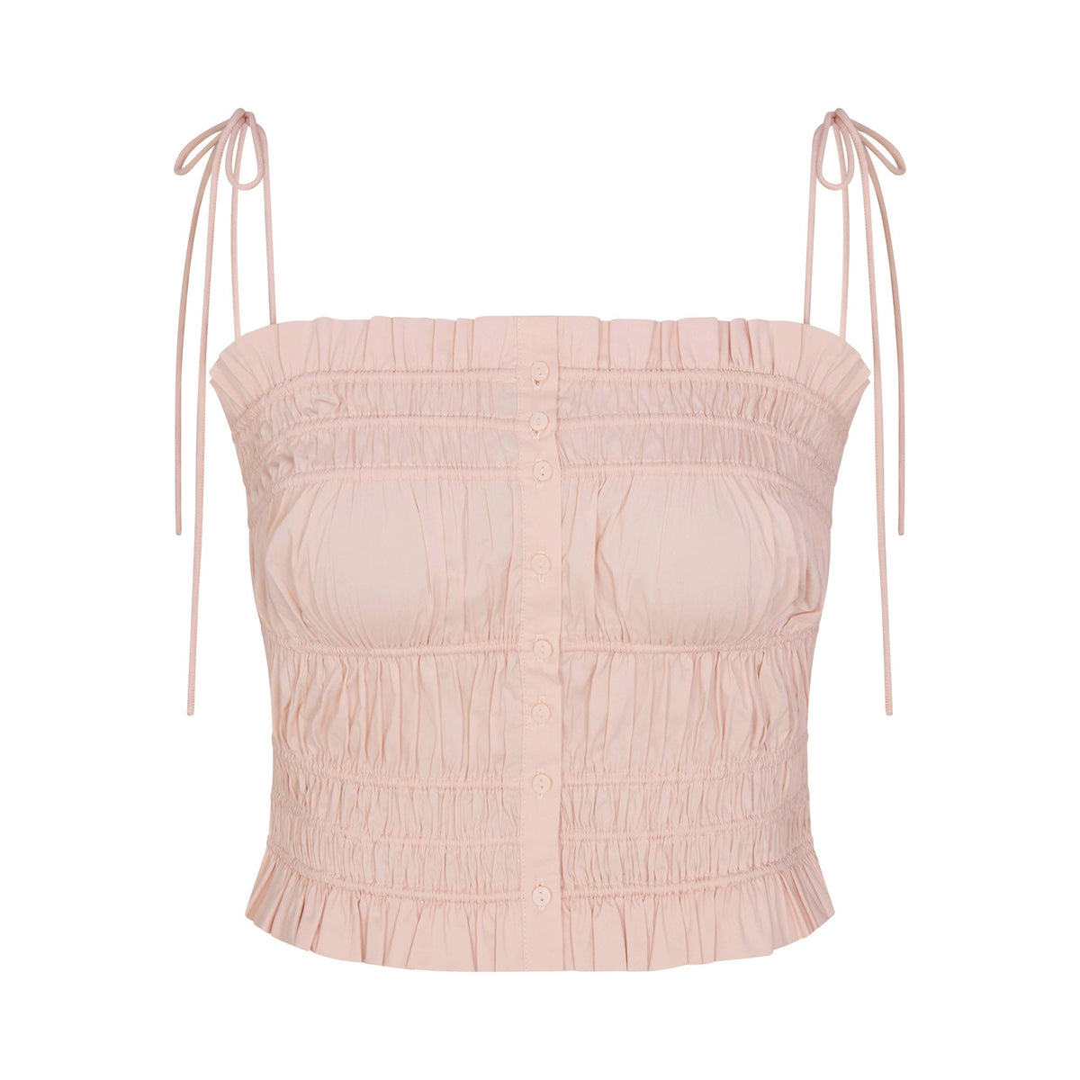 POPLIN APPAREL RUFFLE CAMI | DUSTY PINK