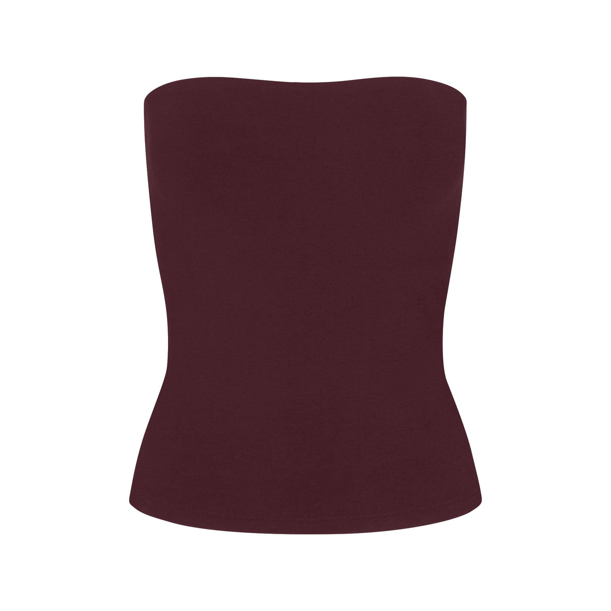 COTTON JERSEY TUBE TOP | CURRANT
