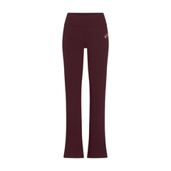 COTTON JERSEY LOGO FOLDOVER PANT | CURRANT ARCHED SKIMS PLAID