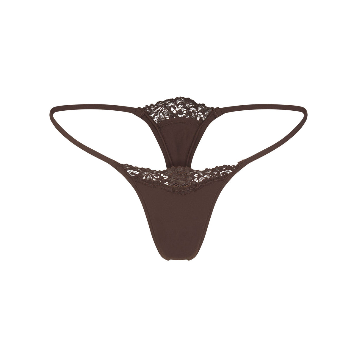 FITS EVERYBODY LACE STRING THONG | ESPRESSO