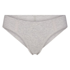 LIGHTWEIGHT COTTON LACE HIPSTER | LIGHT HEATHER GREY