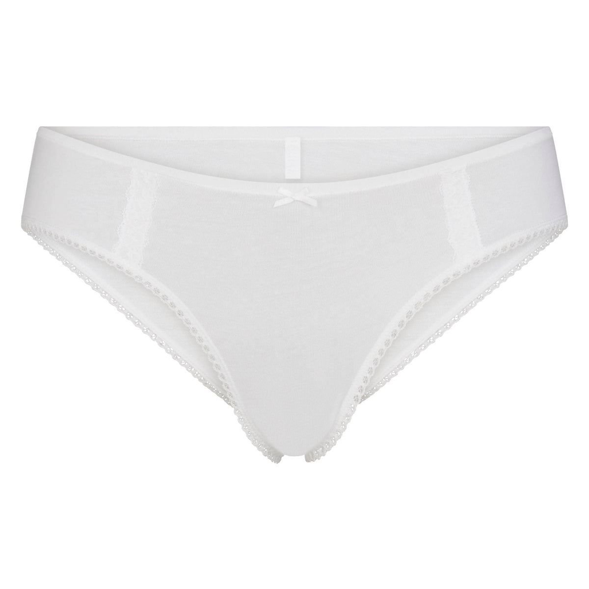 LIGHTWEIGHT COTTON LACE HIPSTER | SNOW