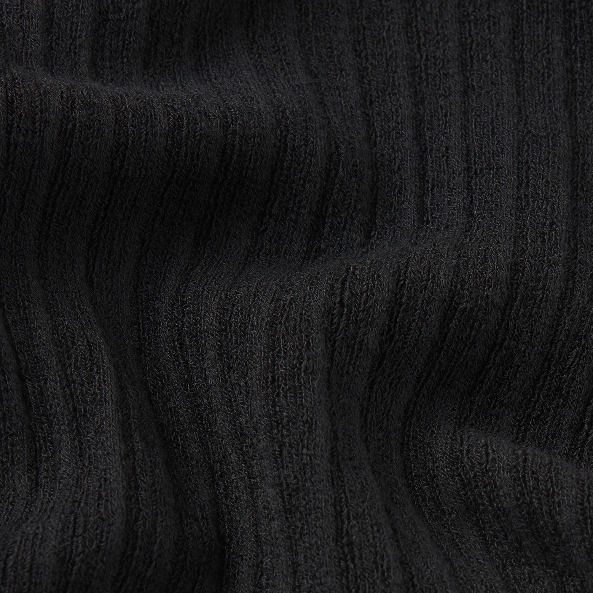 SHEER KNIT RUFFLE DRESS | ONYX