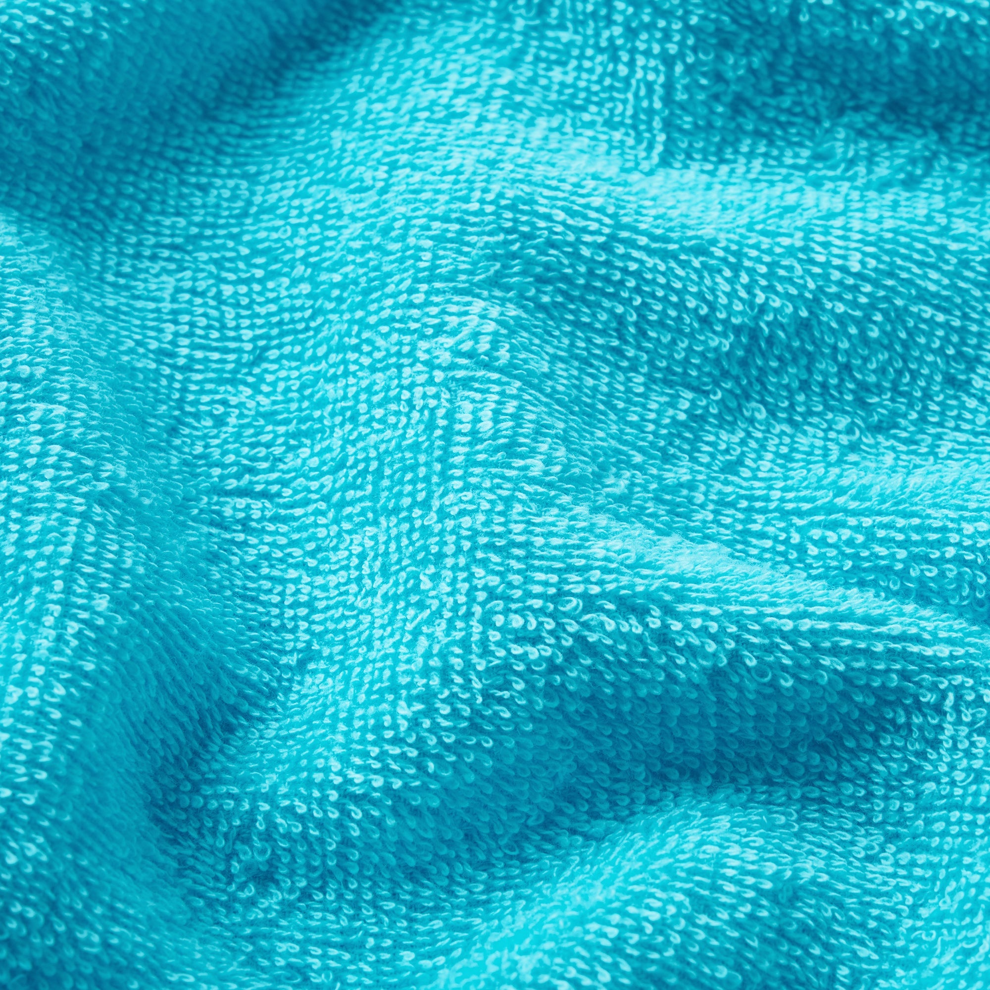 TERRY COVER-UPS FOLDOVER SHORT | CYAN