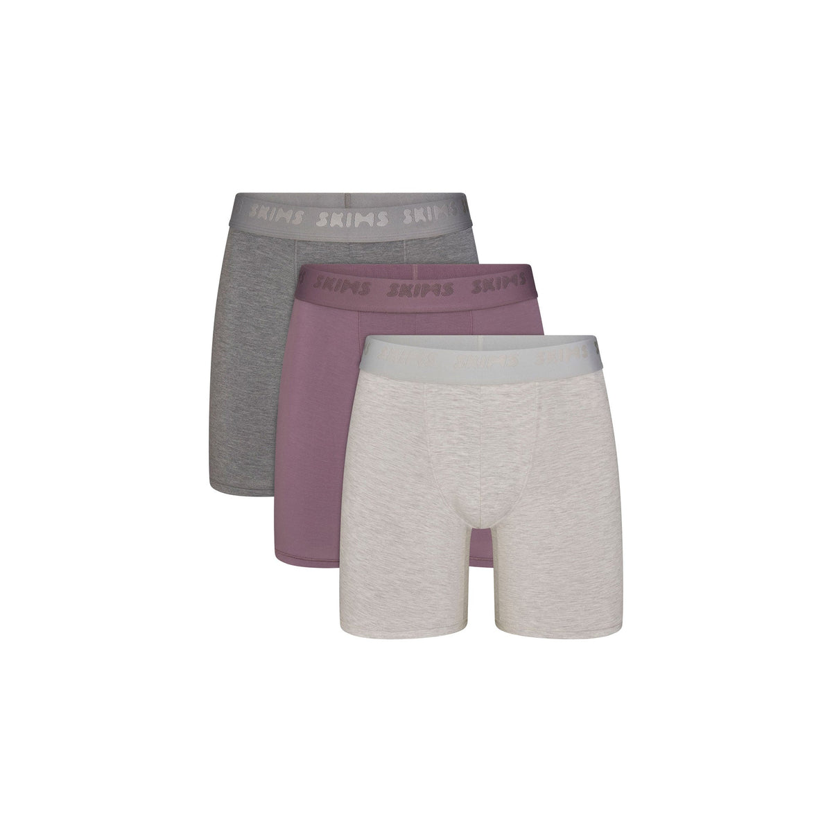 SKIMS STRETCH MENS 5" BOXER BRIEF 3-PACK | IRIS HEATHER MULTI