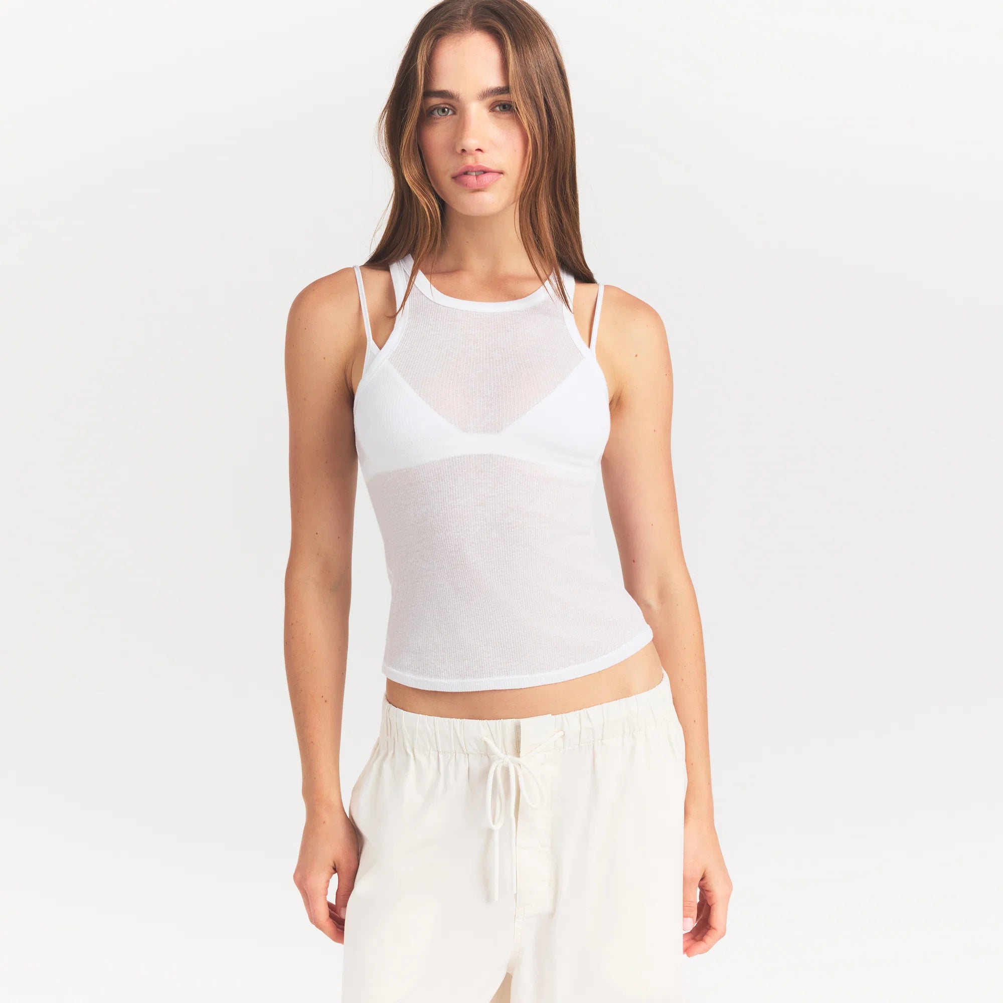 SHEER RIB TANK | SNOW