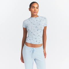 COTTON JERSEY T-SHIRT | POWDER BLUE BANDANA