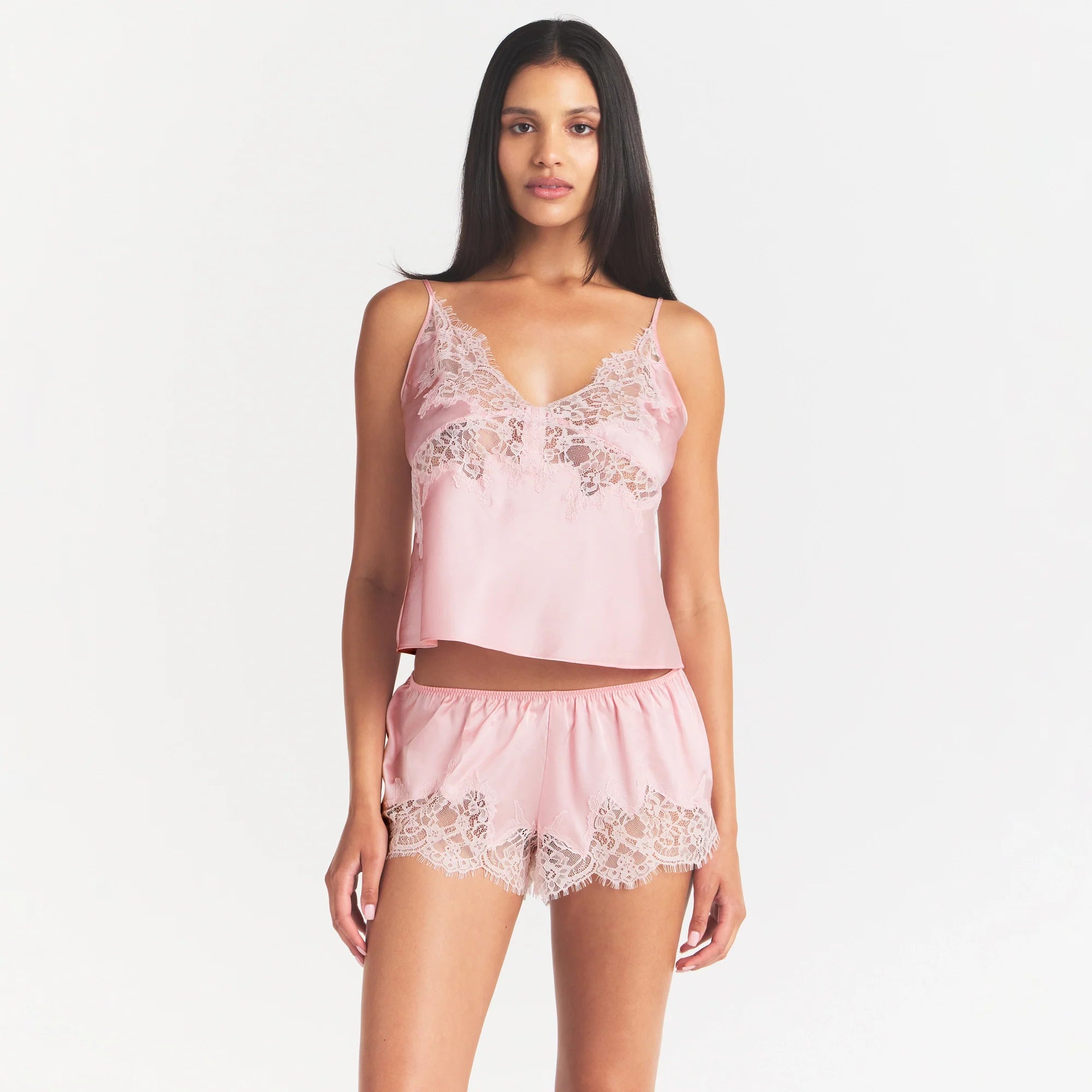 SILK LACE CAMI | PEONY TONAL