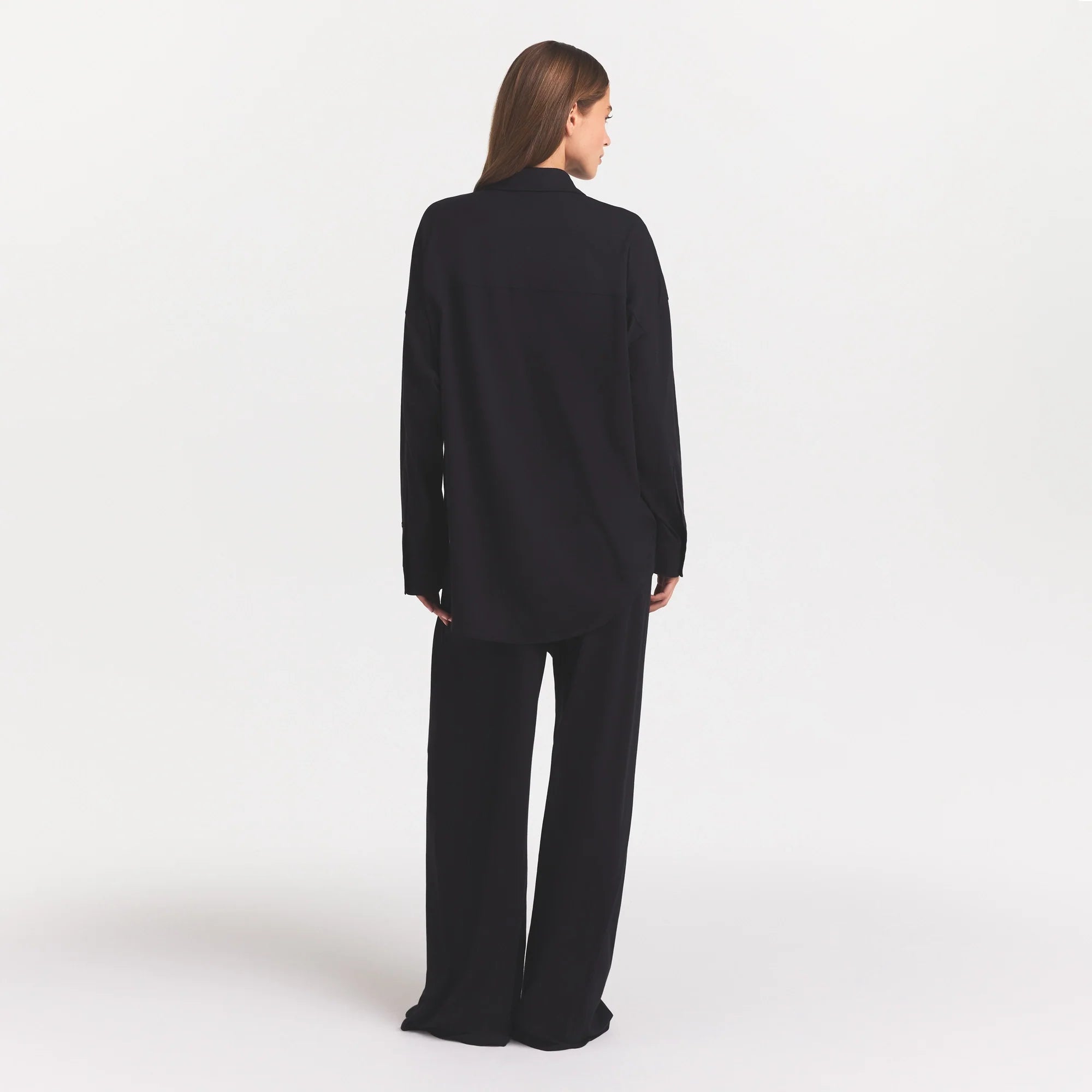 ORGANIC COTTON SLEEP LONG SLEEVE SET | OBSIDIAN