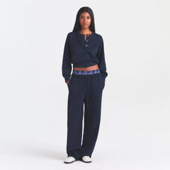 COTTON FLEECE CLASSIC STRAIGHT LEG PANT | NAVY