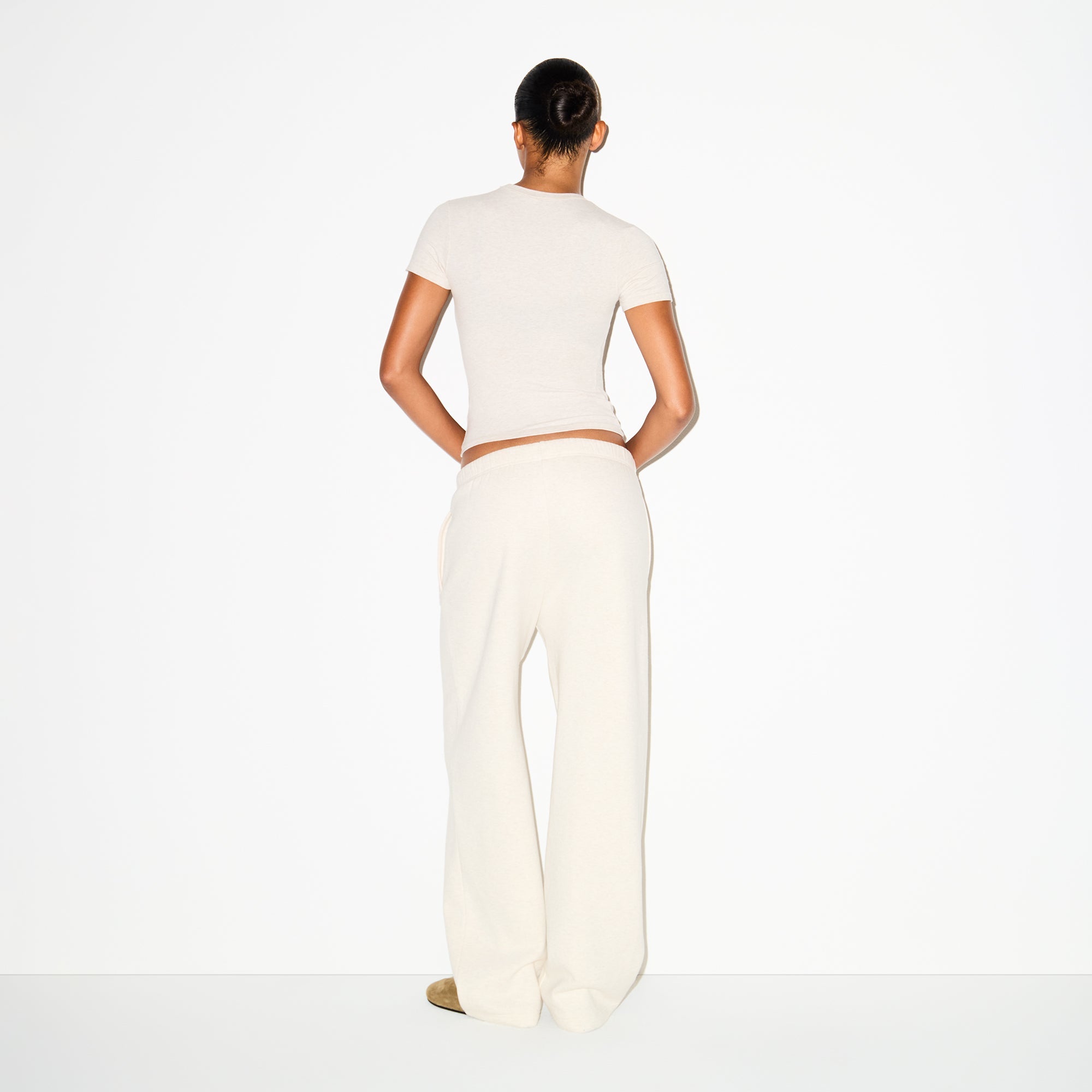 COTTON FLEECE CLASSIC STRAIGHT LEG PANT | OATMEAL HEATHER