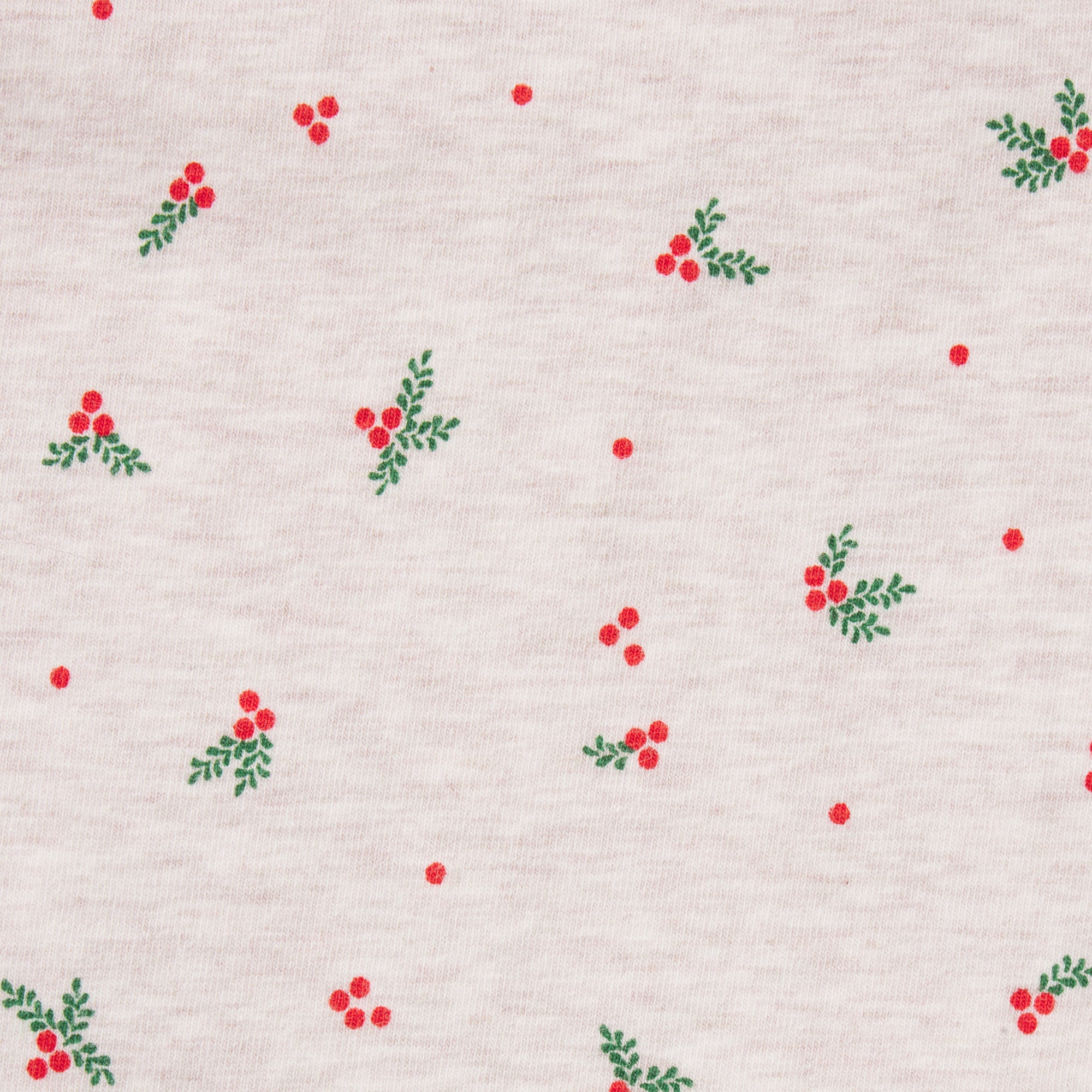 COTTON JERSEY T-SHIRT | OATMEAL HEATHER HOLLY PRINT