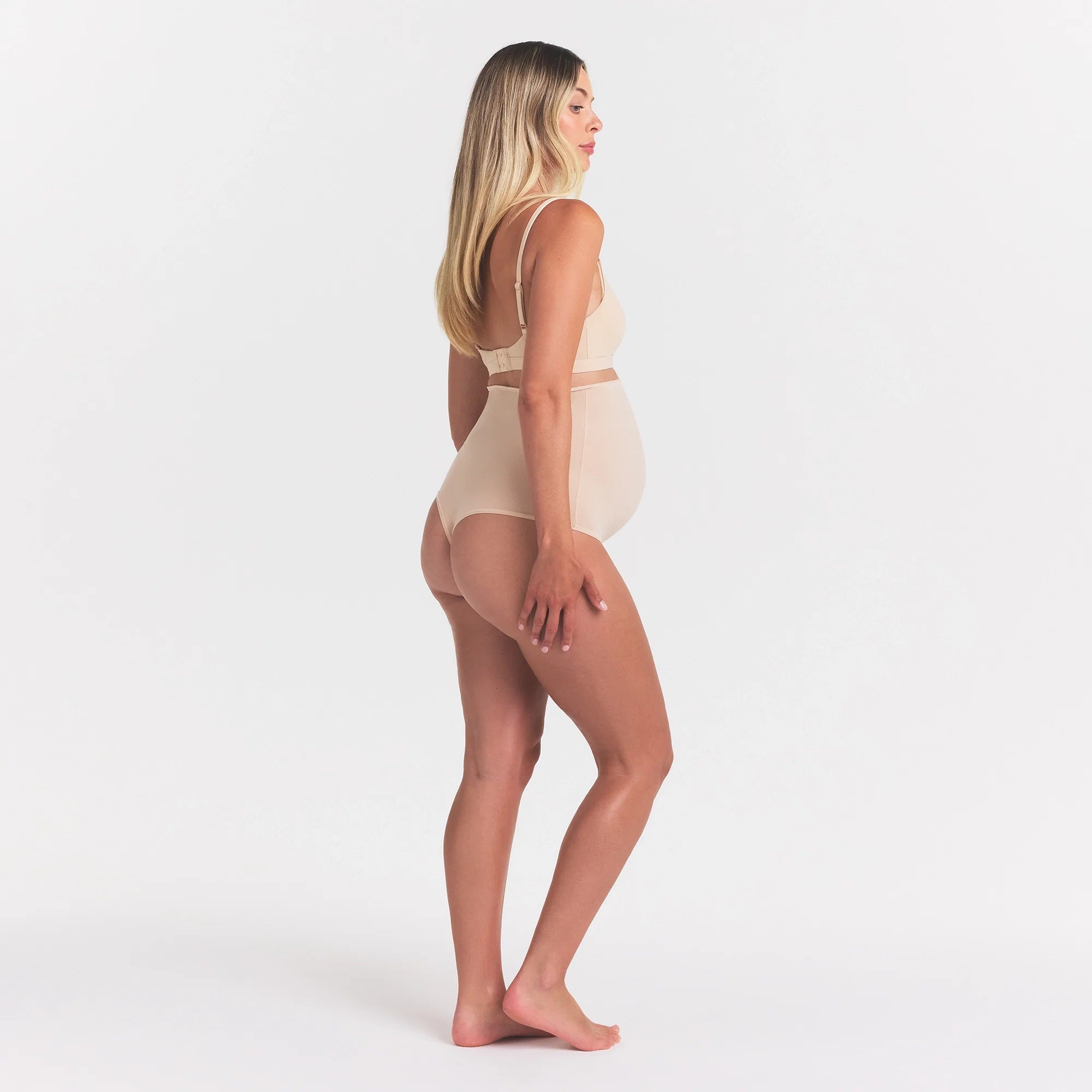 FITS EVERYBODY MATERNITY HIGH-WAISTED THONG | SAND