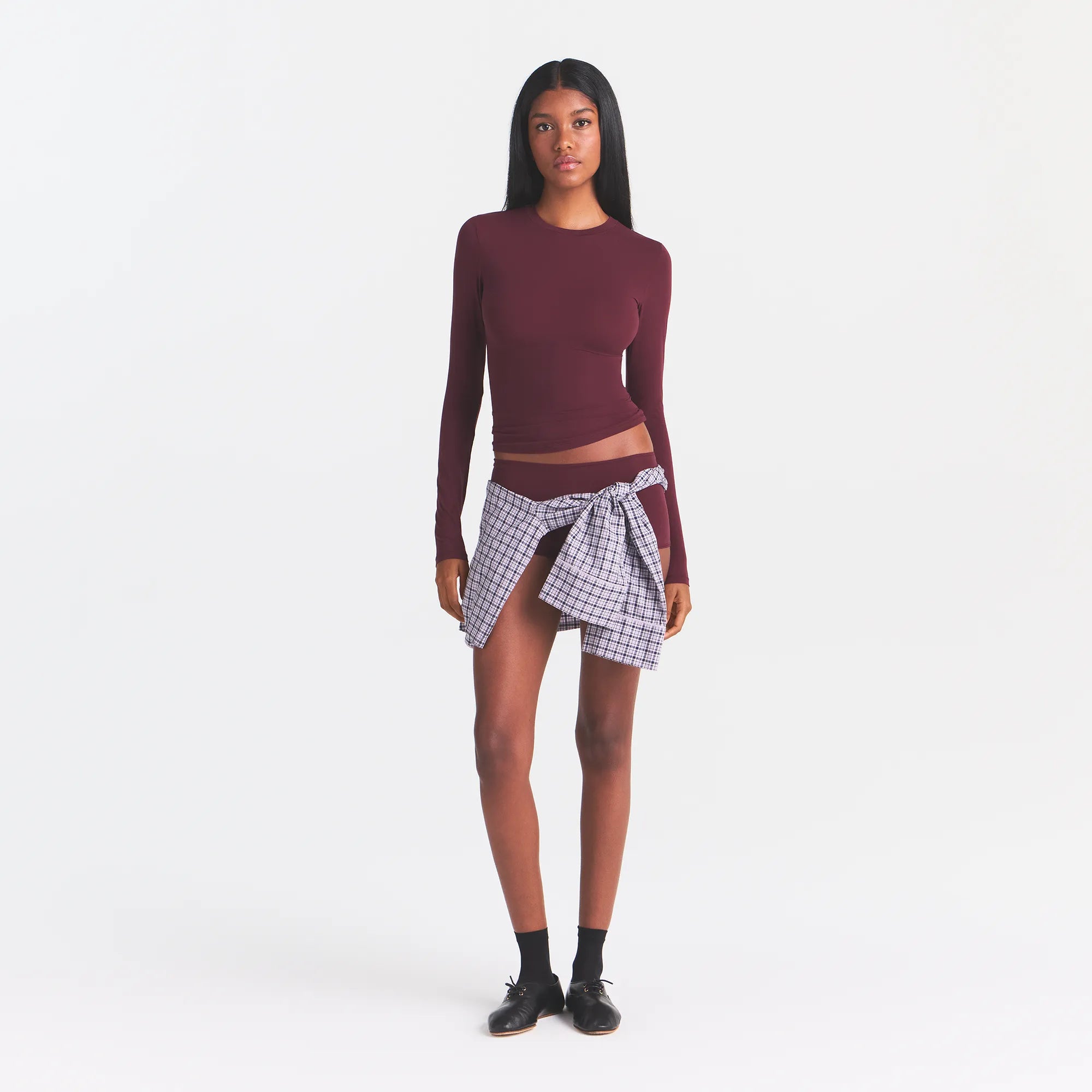 FITS EVERYBODY LONG SLEEVE T-SHIRT | CURRANT