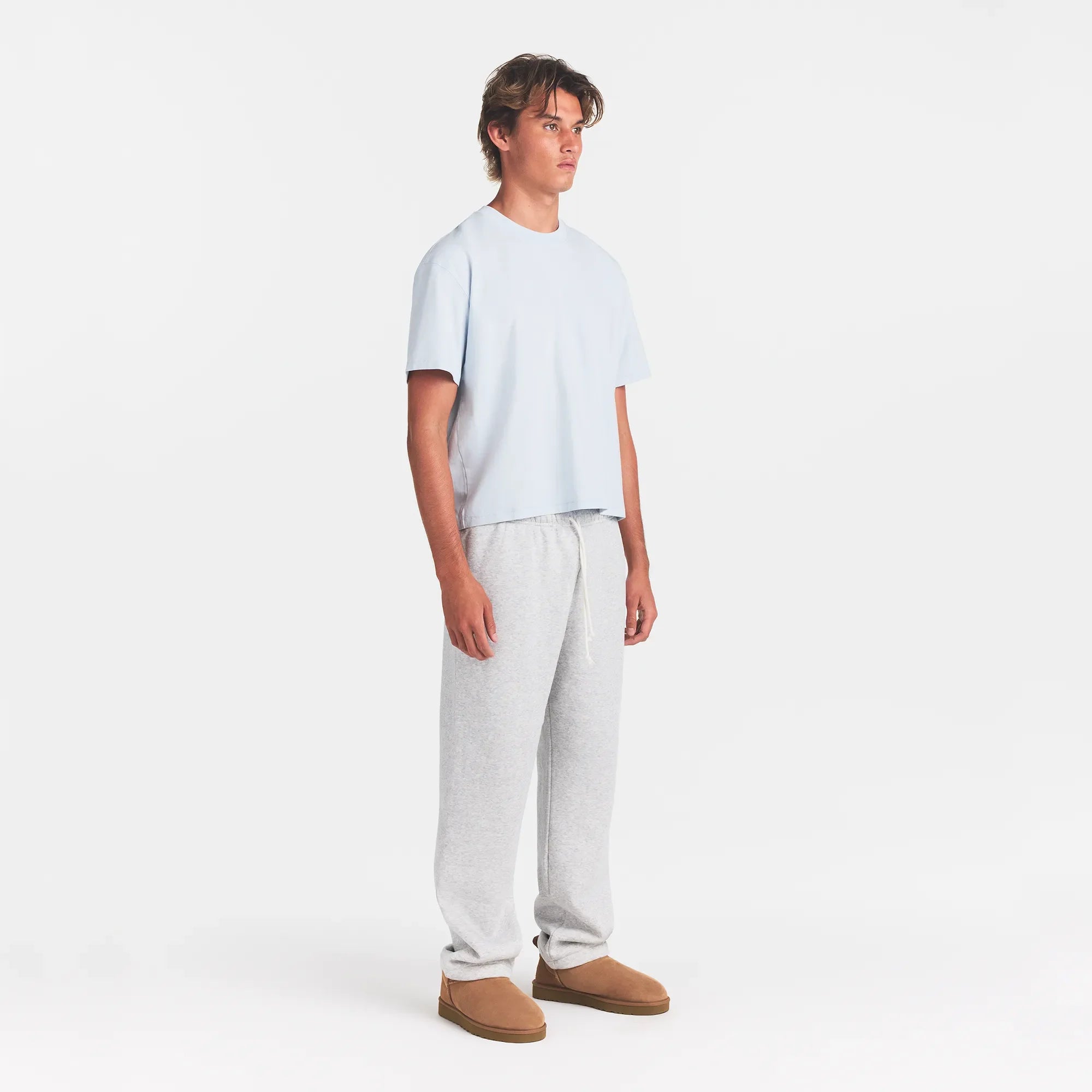 HEAVYWEIGHT COTTON MENS RELAXED CROPPED CREWNECK | ATMOSPHERE