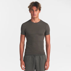 SKIMS COTTON RIB MENS T-SHIRT | JUNGLE