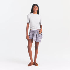 WORN IN JERSEY KNOT BACK T-SHIRT | LIGHT HEATHER GREY