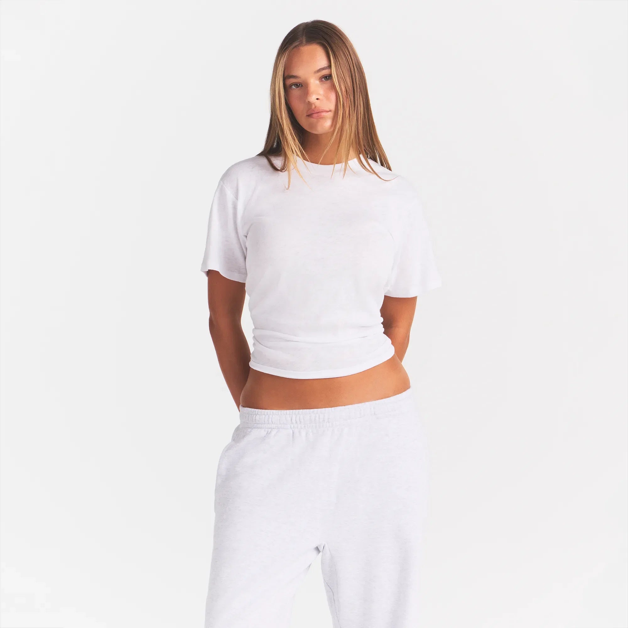 WORN IN JERSEY KNOT BACK T-SHIRT | SNOW