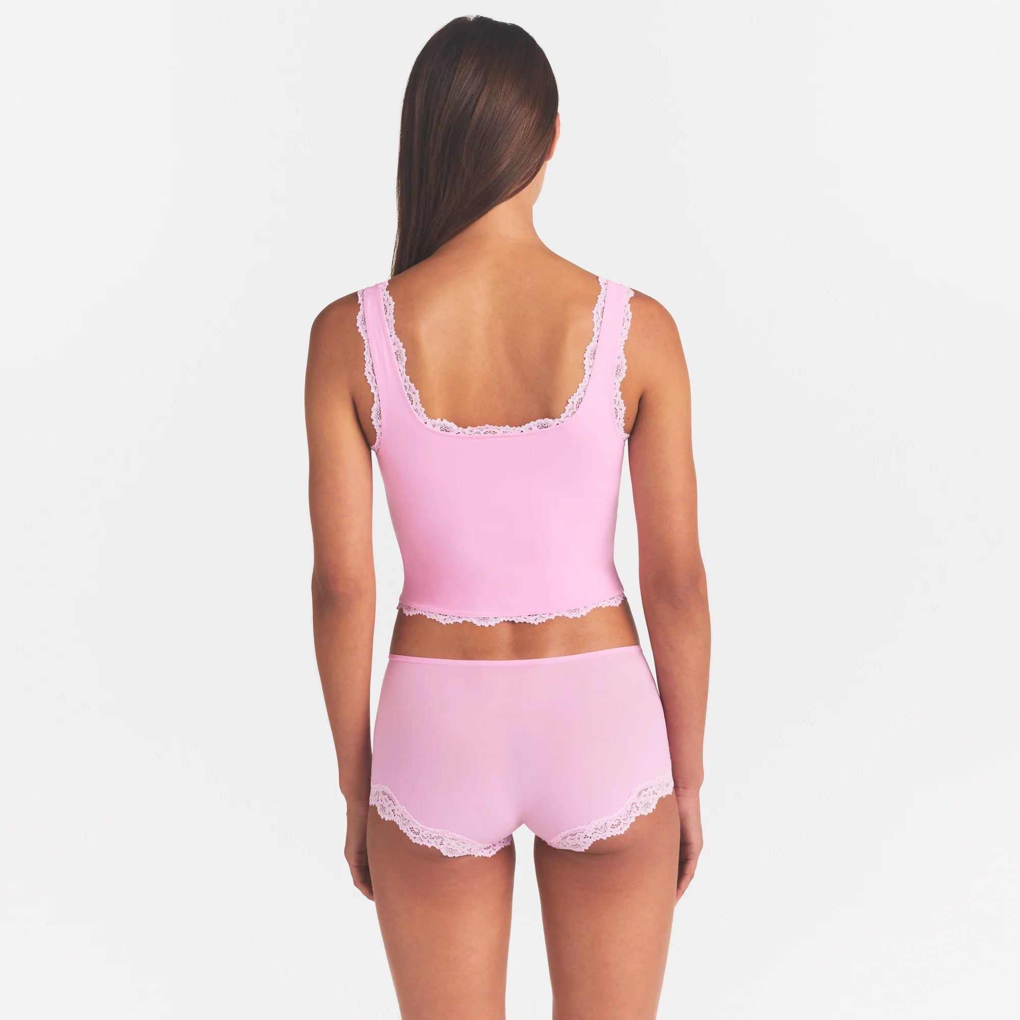 FITS EVERYBODY LACE TANK | BUBBLE GUM TONAL