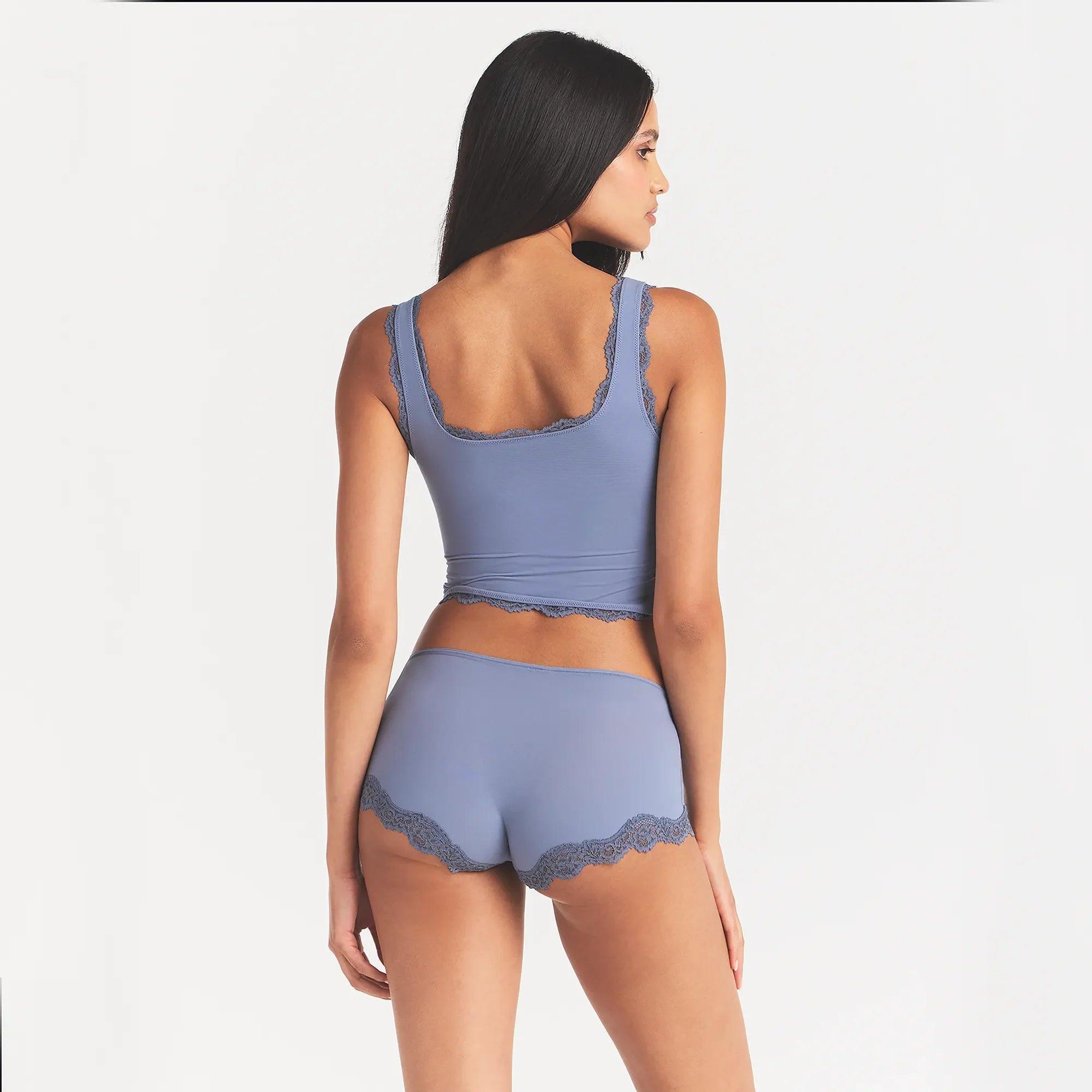 FITS EVERYBODY LACE TANK | SLATE TONAL