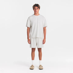 JERSEY LOUNGE MENS OVERSIZED T-SHIRT | CHALK HEATHER