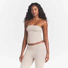 COTTON JERSEY TUBE TOP | STONE