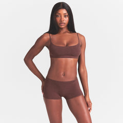 EVERYDAY COTTON BOY SHORT | COCOA HEATHER