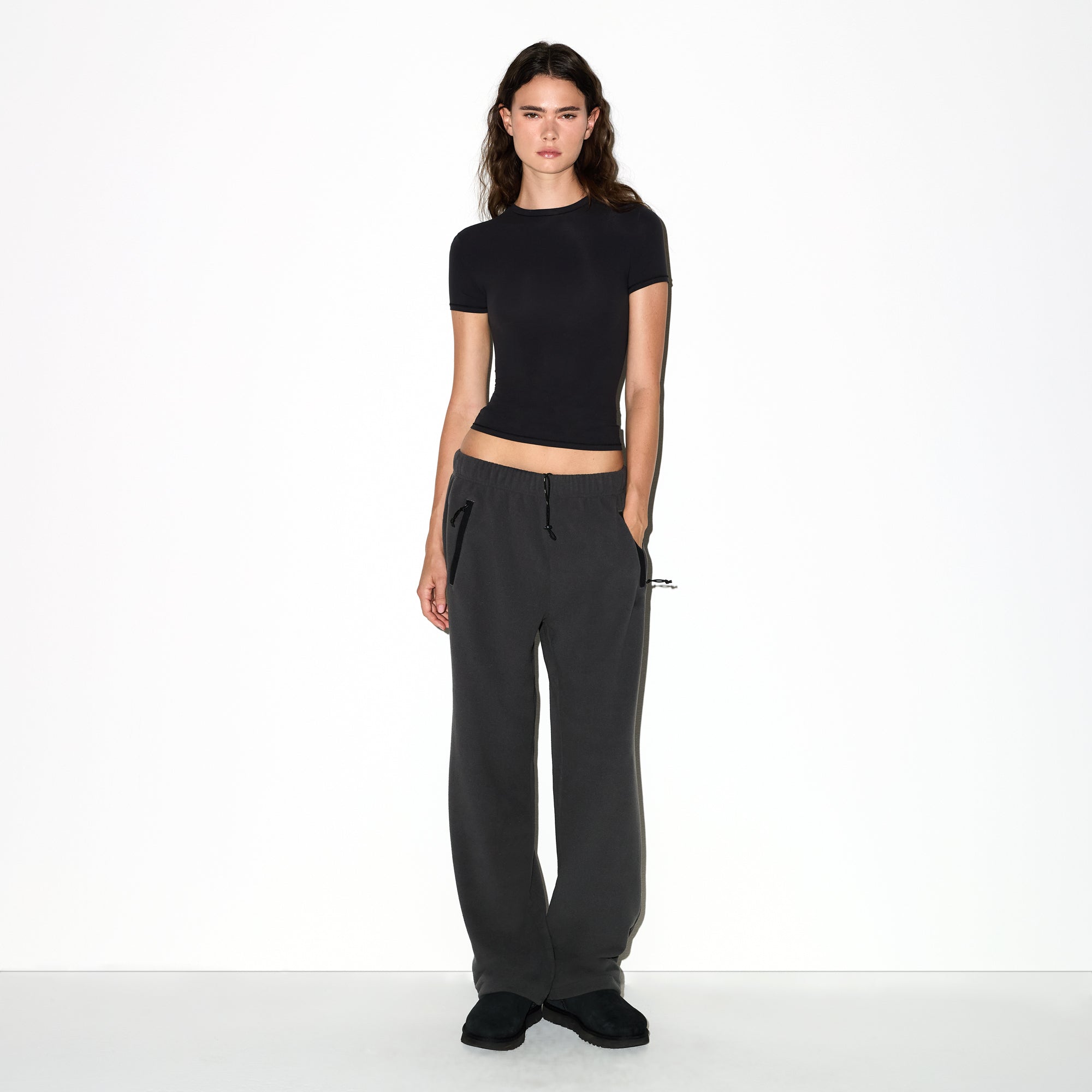OUTDOOR FLEECE STRAIGHT LEG PANT | ASH